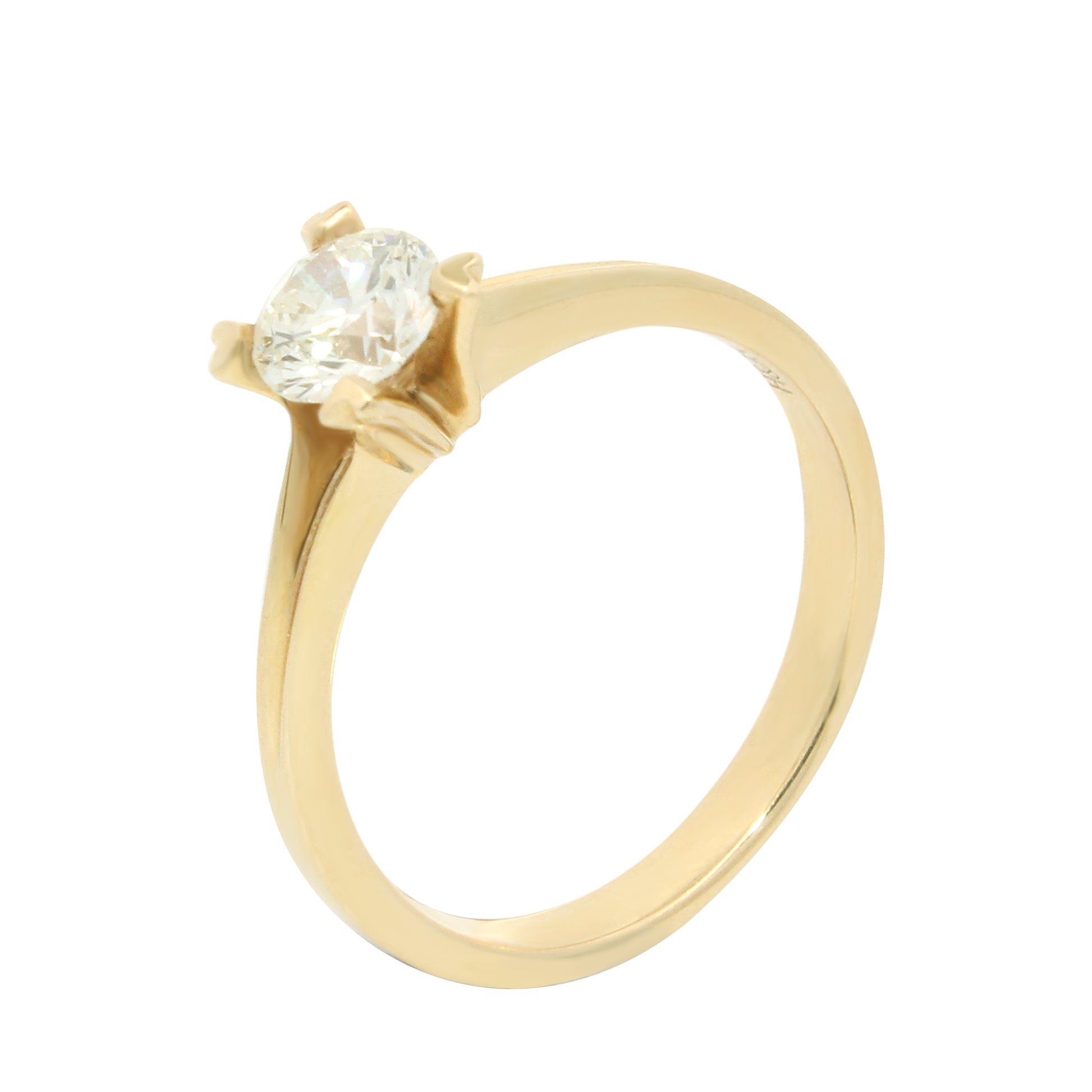 Hearts & Arrows 14K Yellow Gold Solitaire Round Diamond Ring (0.51ct, VVS1, G) from the most trusted Fine Diamond Jewelry of Hearts & Arrows Philippines.