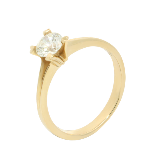 Hearts & Arrows 14K Yellow Gold Solitaire Round Diamond Ring (0.51ct, VVS1, G) from the most trusted Fine Diamond Jewelry of Hearts & Arrows Philippines.