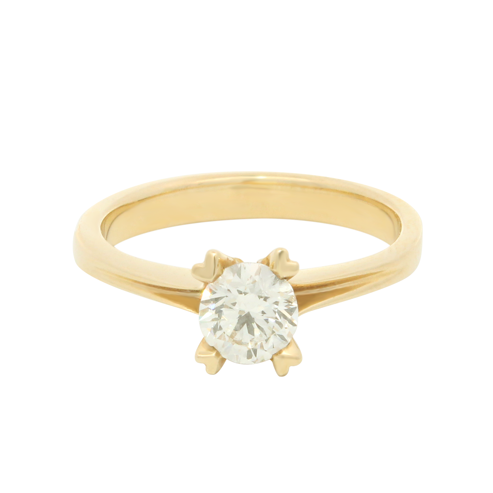 Hearts & Arrows 14K Yellow Gold Solitaire Round Diamond Ring (0.51ct, VVS1, G) from the most trusted Fine Diamond Jewelry of Hearts & Arrows Philippines.