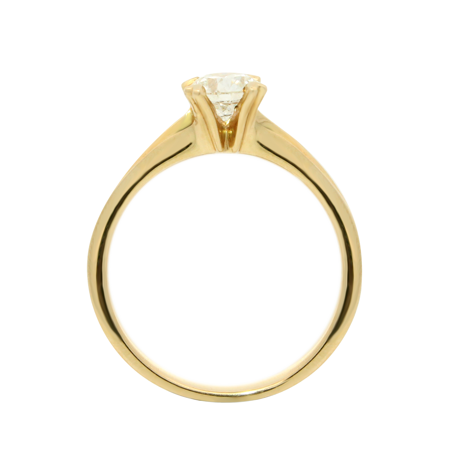 Hearts & Arrows 14K Yellow Gold Solitaire Round Diamond Ring (0.51ct, VVS1, G) from the most trusted Fine Diamond Jewelry of Hearts & Arrows Philippines.