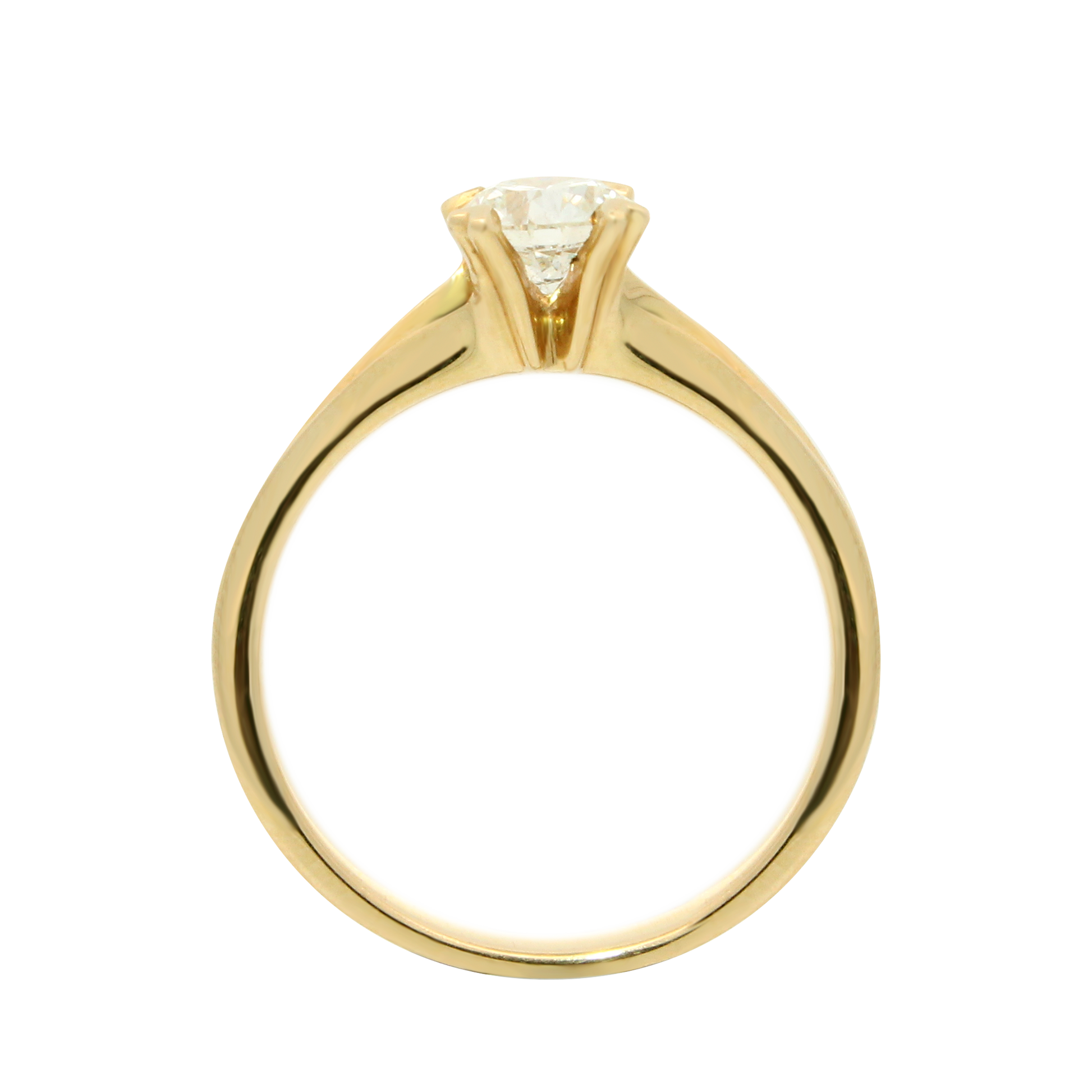 Hearts & Arrows 14K Yellow Gold Solitaire Round Diamond Ring (0.51ct, VVS1, G) from the most trusted Fine Diamond Jewelry of Hearts & Arrows Philippines.